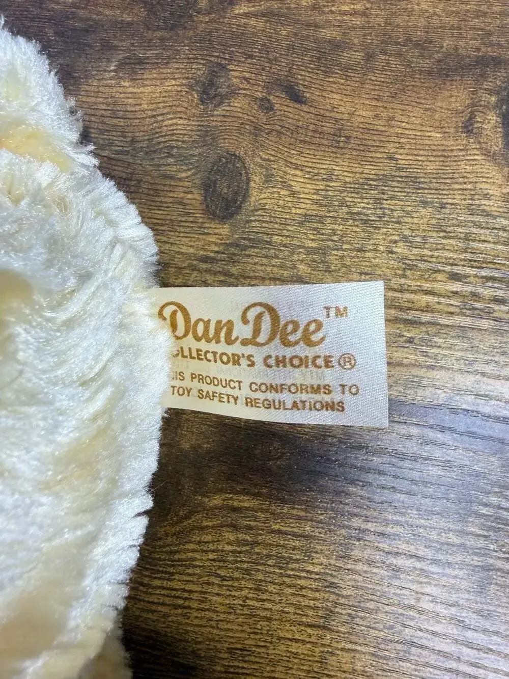 Dan Dee Collector's Choice Cream Plush Easter Bunny Rabbit with Plaid Bow
